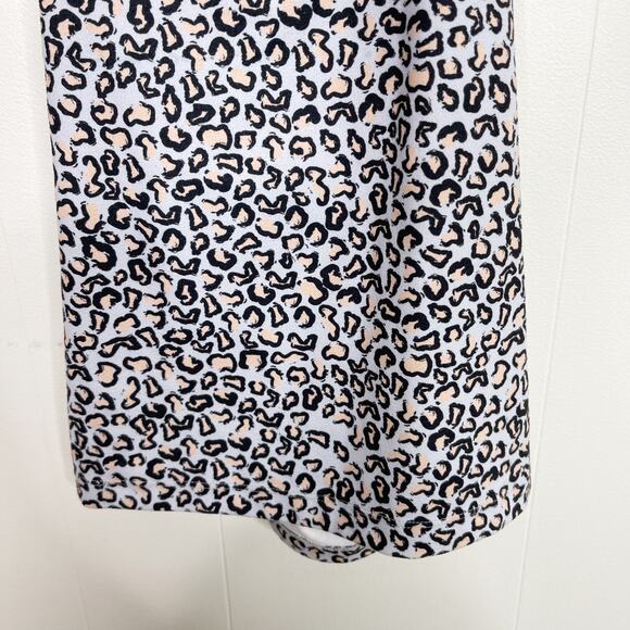 Varley Cheetah Print Keyhole Open Back Racerback Tank Top Mesh Piecing XSmall XS - Picture 5 of 10